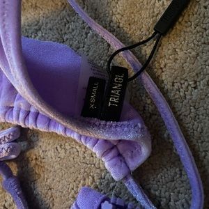 Purple velvet TRIANGL bikini both XS